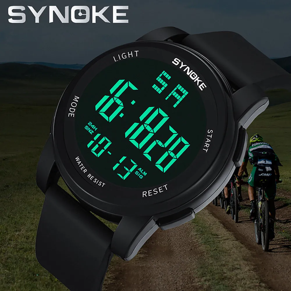 Synoke Vyrai Laikrodžiai Daugiafunkcinis Karinės Sporto Laikrodis Led Digital Dual Judėjimo Žiūrėti Sporto Laikrodis Vyrų Relogio Masculino 4