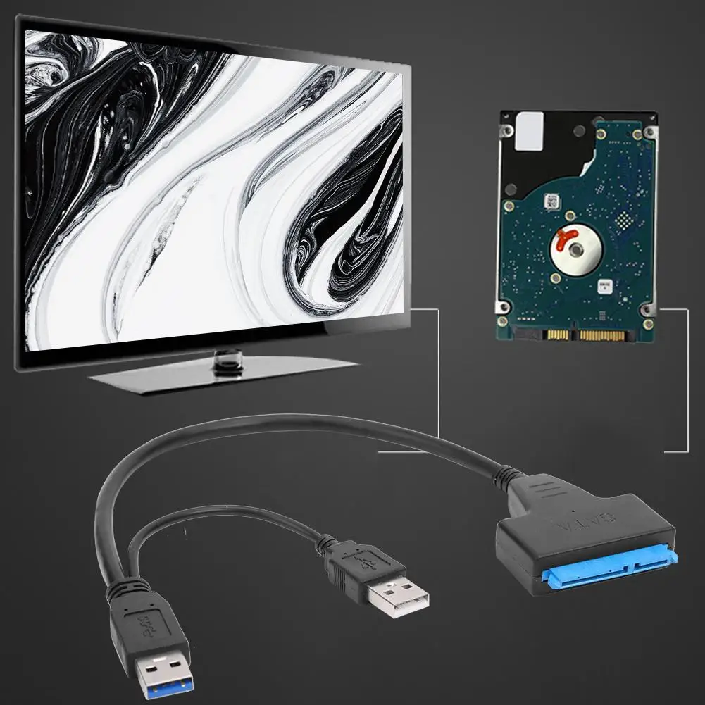 SATA Dual USB3.0 Didelės Spartos Meistras JMS578 Adapterio Laidas 2,5 colio SATA/HDD Plug and Play be Vairuotojo Programinė įranga 1