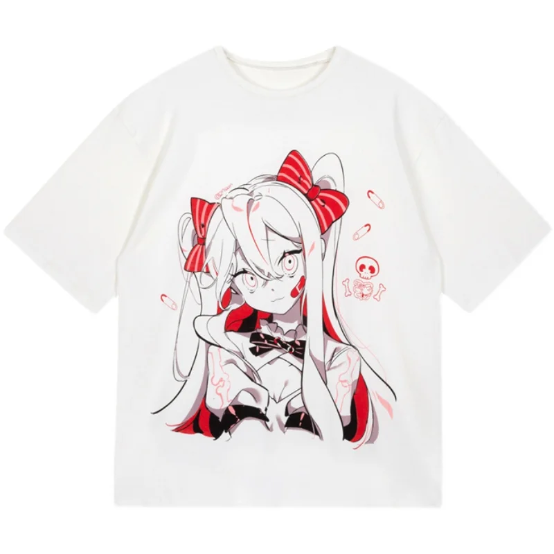 Vasarą Moterys T-shirt Animacinių filmų Japonų Anime Harajuku Kawaii Streetwear Punk Hip-Hop Gotikos Prarasti Plius Dydžio Drabužių Moterims, T-Shirt 2