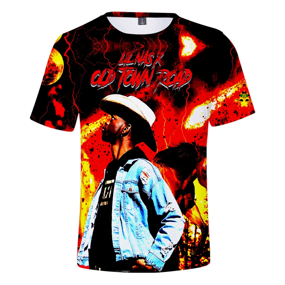 2021hot Pardavimo Atlikėjas Lil Nas X 3d Atspausdintas T-shirtmen/moterų Mados Atsitiktinis Harajuku Vasaros marškinėliai trumpomis Rankovėmis Palaidinukė Viršuje 5