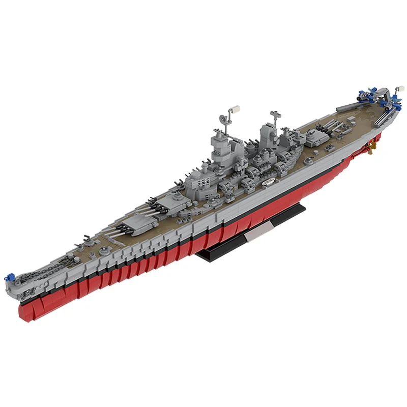 SS plytų WW2 Kariuomenės Karo Ajova Klasės Warshipss Serijos Blokai Modelis aukštųjų Technologijų plytų Kareivio Ginklas Žaislai 3