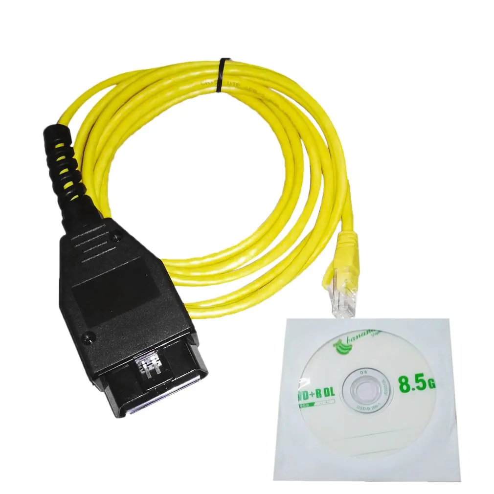 Ethernet su OBD Sąsajos Kabelis Aukštos kokybės E-SYS ICOM Kodavimo F-serijos BMW ENET 2M Gedimų Kodus Diagnostikos Skaitytuvo 1