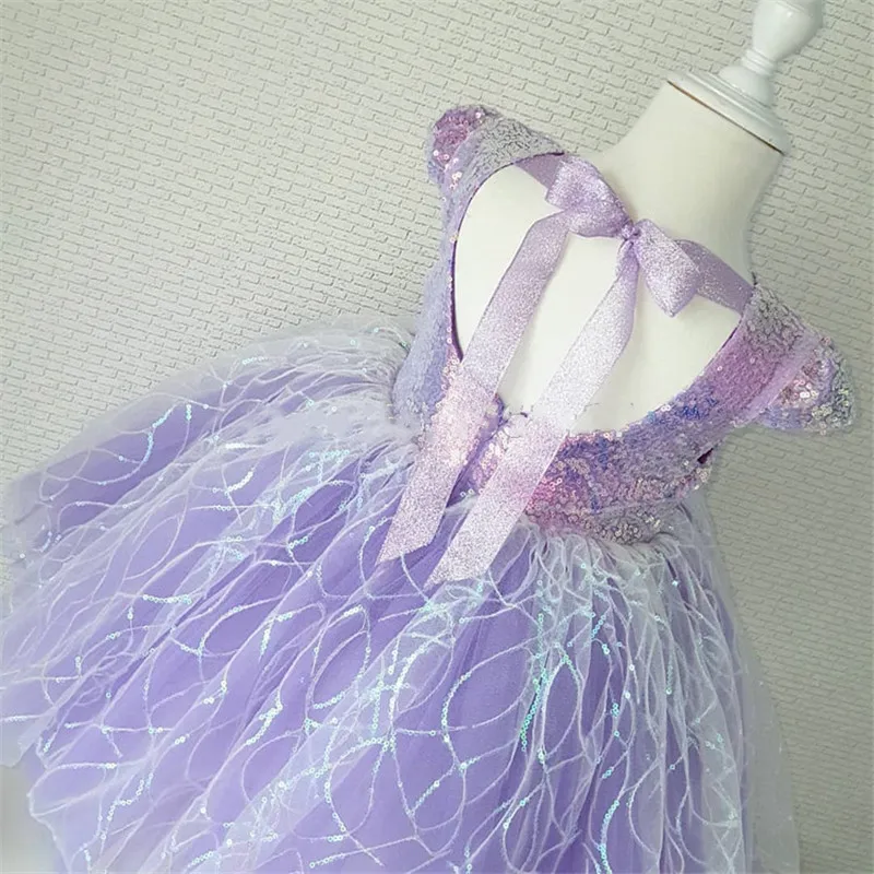 Princesė Gėlių Mergaitės Suknelė Tutu Blizgančiais Gimtadienis Vaikams Drabužių Mergaičių ir Vaikų Kostiumas Paauglys Prom Dizaino 5