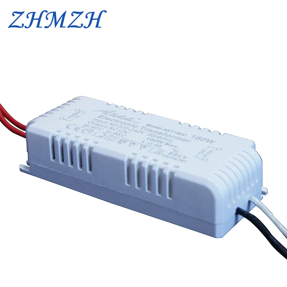 ZHMZH Pritemdomi AC220V į AC12V Elektroninių Transformatorių 120W 160W 180W 200W Už G4/G5.3 Kvarco Lempos, Halogeninės Lempos, Kristalų Lempos CE 1