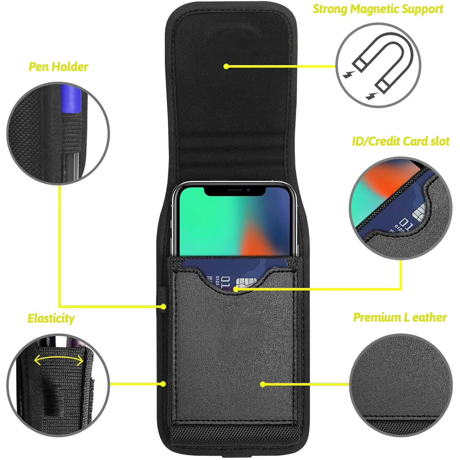 Diržas Atveju, Motorola Moto G10 G30 G50 Telefono Maišelis Maišelis Diržo Dėklas su Magnetiniu 3