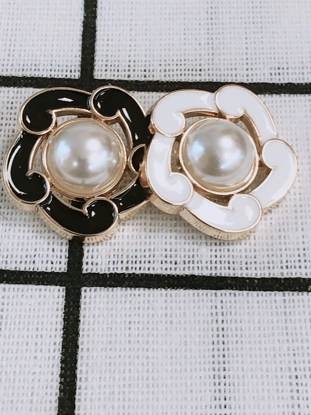10vnt Pearl Aukso Metalo Mygtukai Drabužių Siuvimo Mygtuką Dekoratyvinės Drabužių Moterims Paltą Siūti Botones Priedai Drabužis 