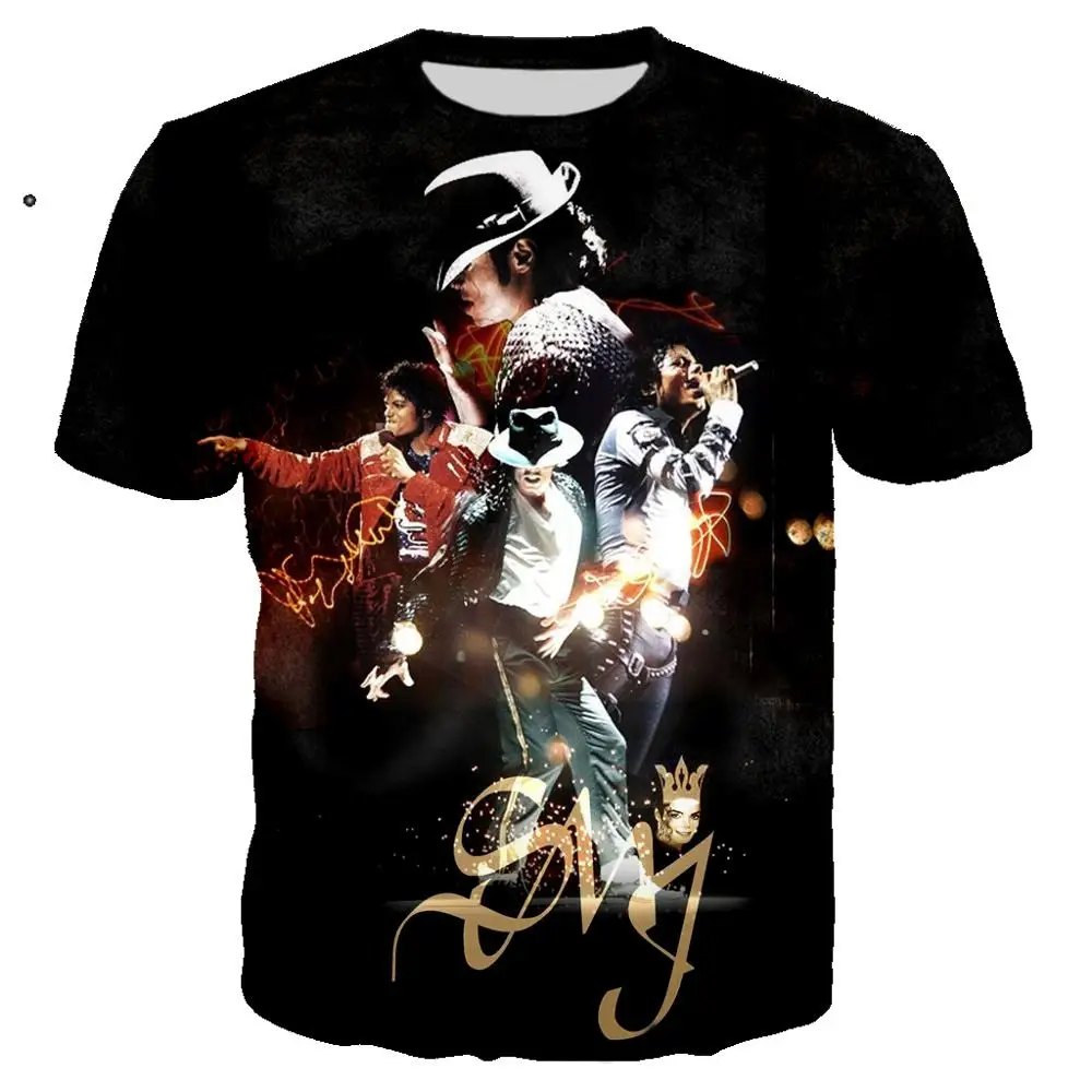 Dainininkas Michael Jackson Marškinėliai 3D Spausdinimo Roko Marškinėlius Unisex Vasarą Madinga Streetwear Hip-Hop Harajuku Mados Negabaritinių Viršūnės 2