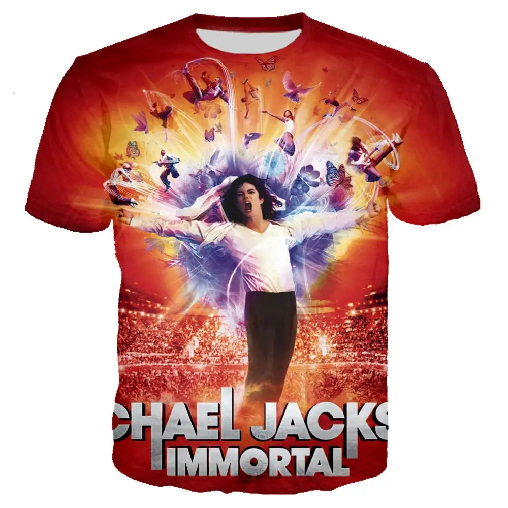Dainininkas Michael Jackson Marškinėliai 3D Spausdinimo Roko Marškinėlius Unisex Vasarą Madinga Streetwear Hip-Hop Harajuku Mados Negabaritinių Viršūnės 4