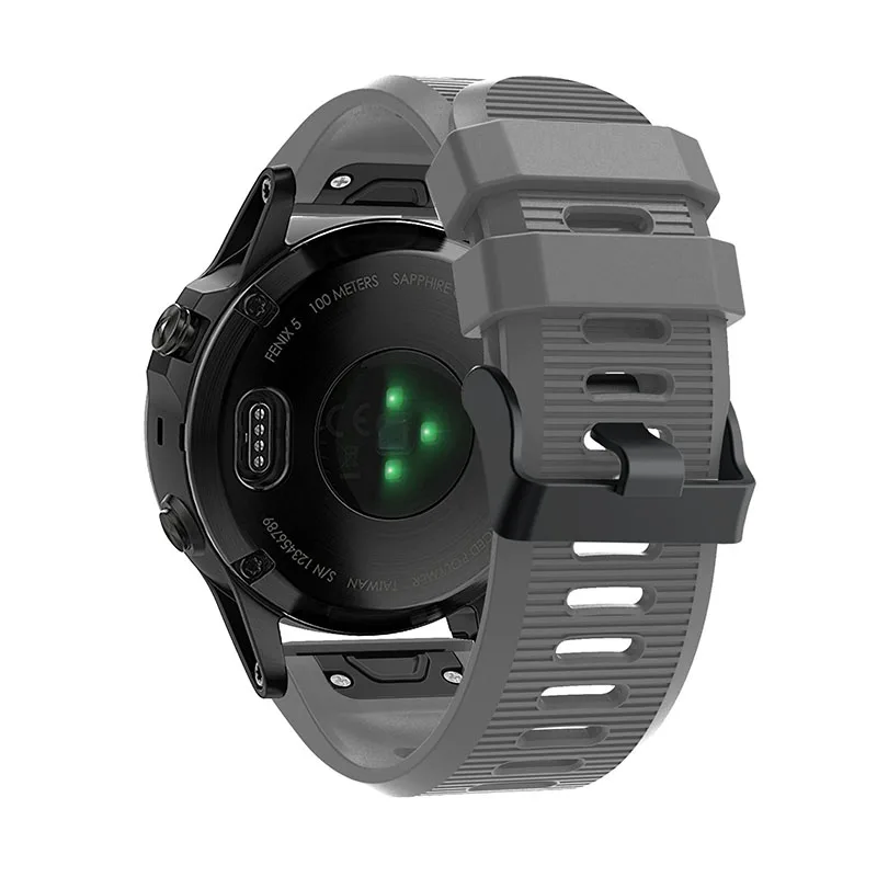 Spalvinga Silikono 26mm Greito Atleidimo Watchband Wriststrap Garmin Fenix 5X plius 6X 6X Pro 3 HR Žiūrėti Easyfit Žiūrėti Riešo Juostos 5
