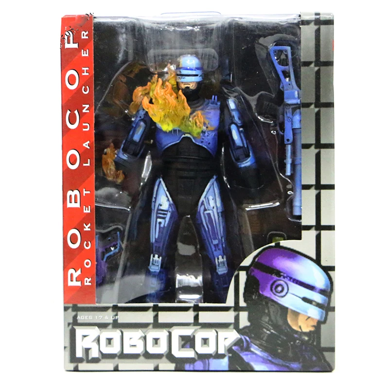 Robocop Pav NECA Robocop VS Terminator Serijos 2 Mūšio Sugadintas Liepsnosvaidis Veiksmų Skaičius, Modelis Žaislas 18cm 1