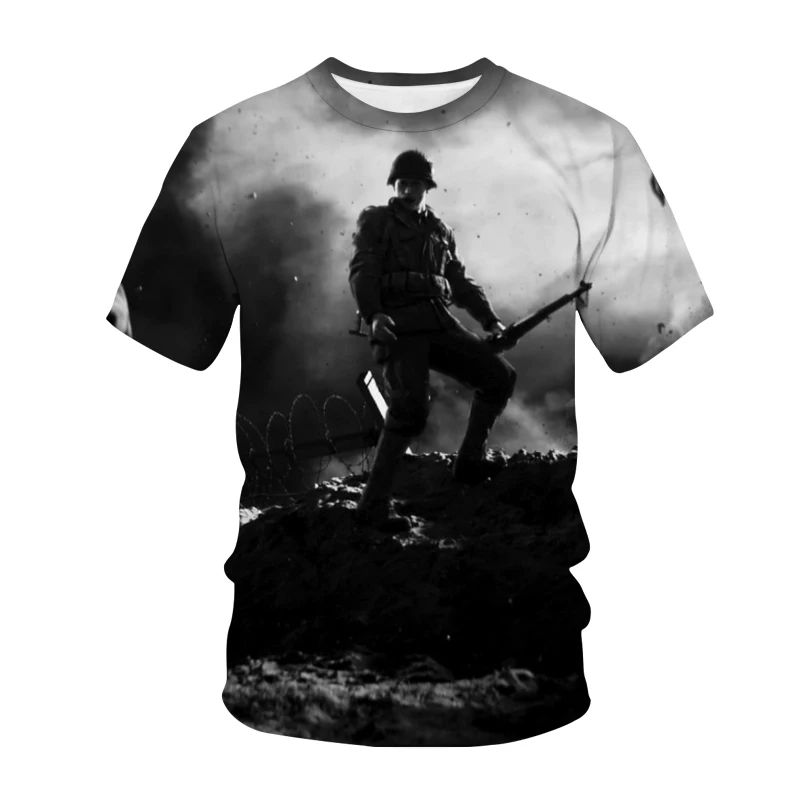 Call Of Duty Modern Warface 3D Print T-shirt Populiariausių FPS Šaudymo Žaidimas Streetwear Vyrai Moterys Mados Marškinėliai Sporto Tees Viršūnes Vyras 4