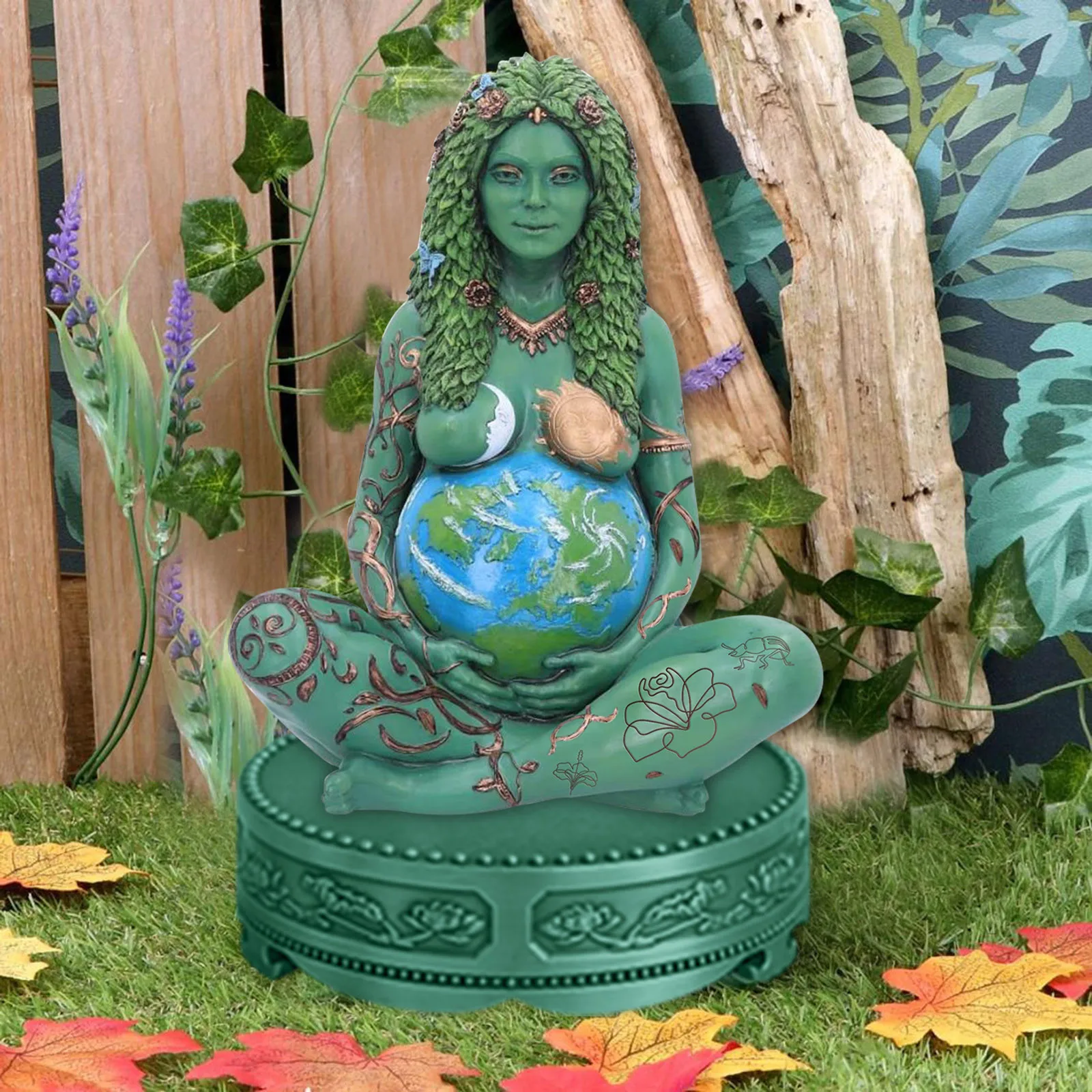 Gaia Motinos Žemės Meno Deivės Statula Žemės dieną, Motinos Dieną Pasaulio Dienos Dovanos Skulptūros, Statulėlės Dervos Namų Dekoro Ornamentą 15cm 5