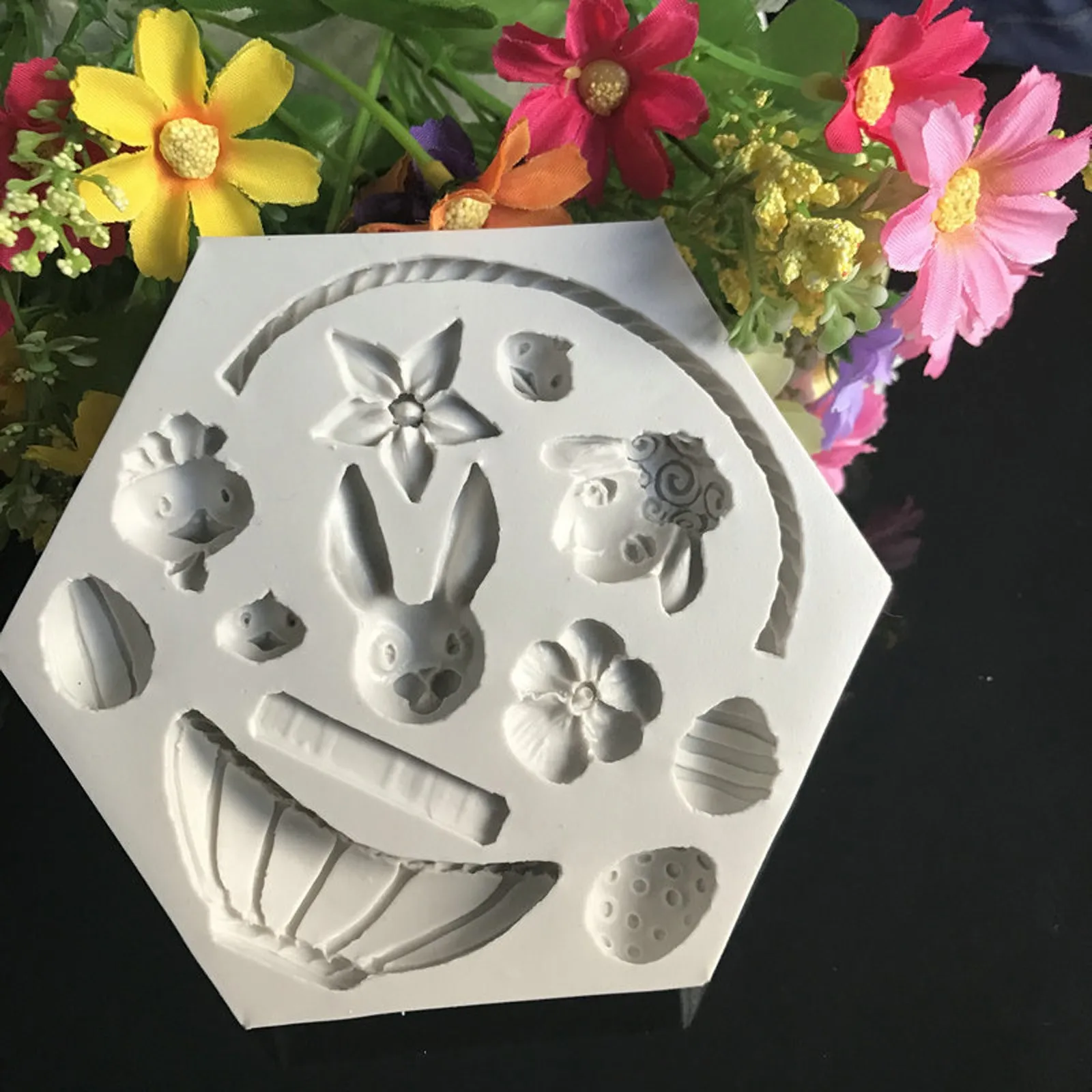 3D Gėlių Krepšelis Triušis Silikono Formų Minkštas Pyragas Apdaila Velykų Apdailos Velykinis Kiaušinis Pelėsių Šokolado Pelėsių Kepimo Įrankis 2021 4