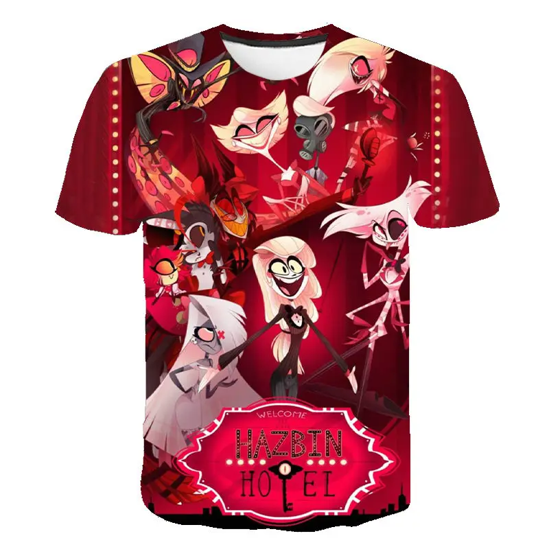 2021 Naujas Hazbin Cosplay Hotel T-shirt Charlie T-shirt Dulkių Alastor Vaddie T-shirt 3D T-shirt suaugusiųjų Helovinas kostiumas 2
