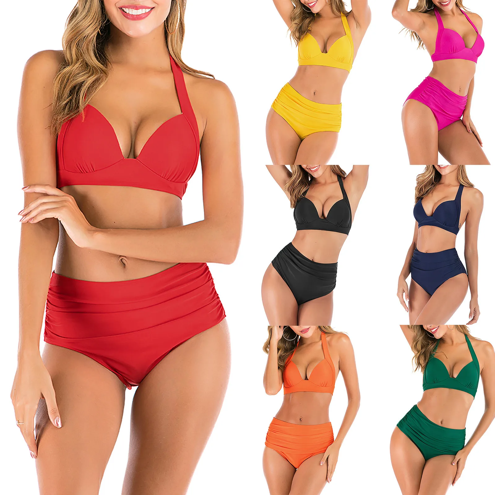 ISHOWTIENDA Moterų Nauja Padalinta maudymosi kostiumėlį, Seksualus, Atsitiktinis, Kietas maudymosi kostiumėlį Bikini Жіночі Купальники 2021 Mikro Bikinis Bikinis 2021 Mujer 5