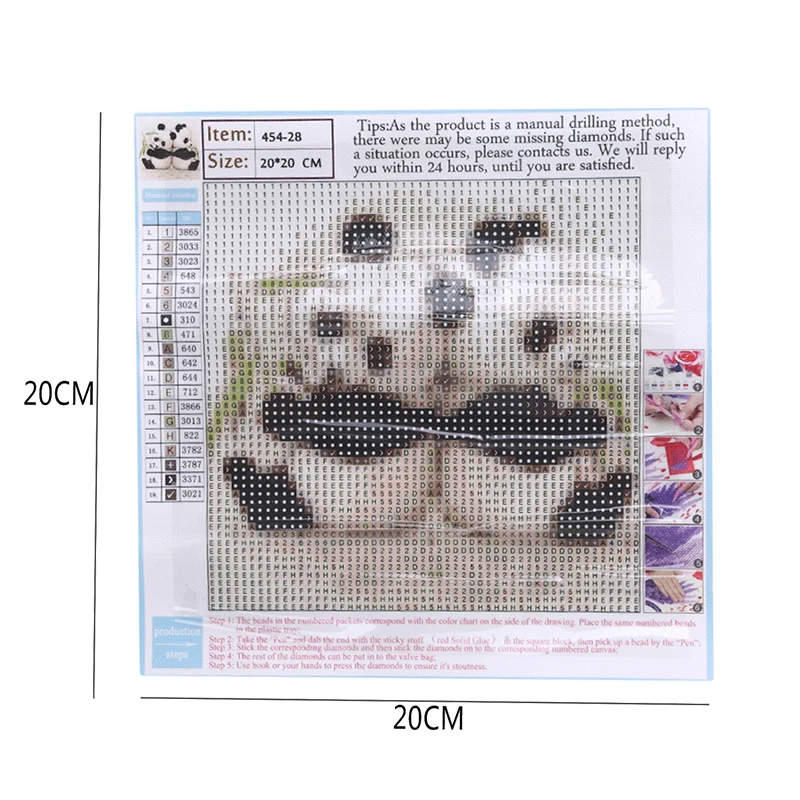 Diamond Tapybos, Siuvinėjimo Kryžiaus kvadratiniu/Apvalus Mielas Panda Valgyti Bambuko 3D Daimond Tapybos Namų Puošybai 0