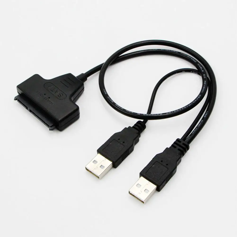 Didelės Spartos Dual USB 2.0 prie SATA HDD Standųjį Diską Keitiklį Adapterio Kabelis 4