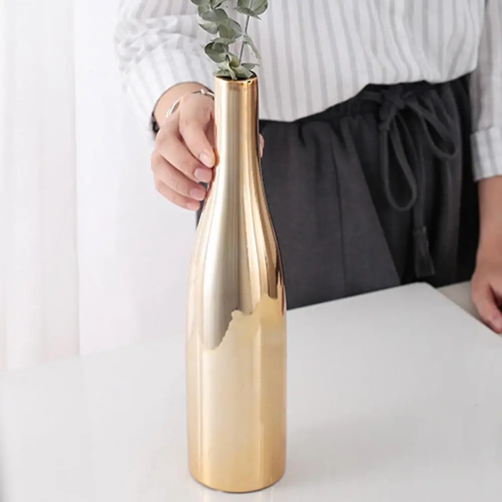 Keramikos Vaza, Elegantiškas Dizainas Ūgio Electroplate Aukso Spalvos Modernus Paprastumas Gėlių Vaza Namų 1