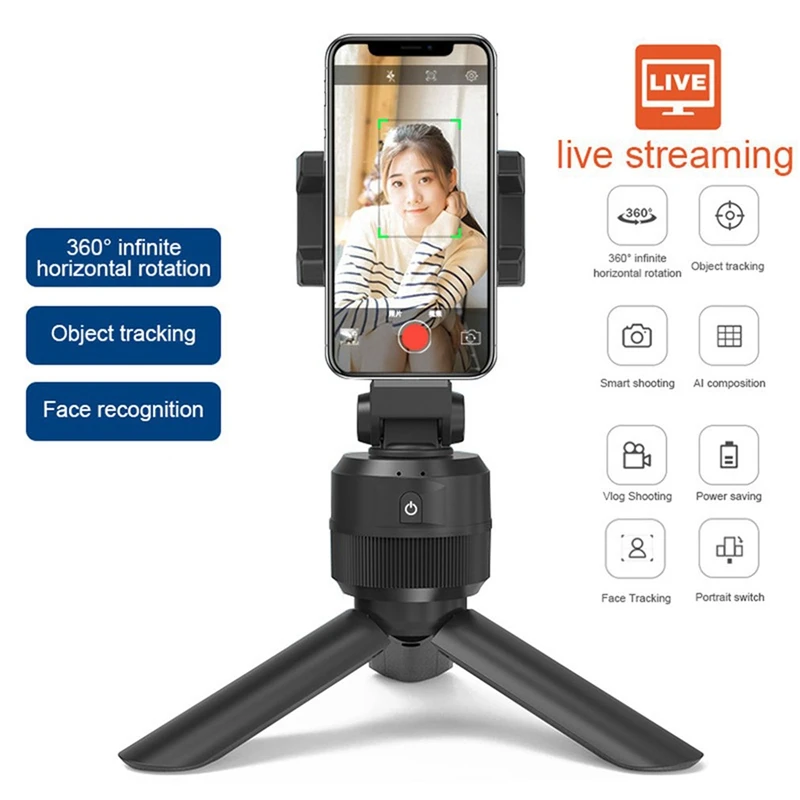 Populiariausi Pasiūlymai AI 3 in 1 Auto Smart Atlikite Selfie Stick Nešiojamų 360 Laipsnių Sukimosi Trikojo Vlog Gyventi Trikojo, Fotoaparato, Telefono Laikiklis 4