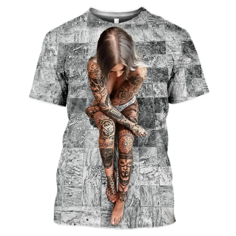 Unisex 3D atspausdintas T-shirt vyrams ir moterims seksualus deivė Harajuku T-shirt vyrų mados atsitiktinis gatvės drabužių hip-hop apvalios kaklo sh 3