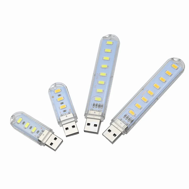 Mini USB LED Stalo Lempa Nešiojamų Skaityti Stalas Šviesos 3 8 12 24Leds Knygos Naktį šviesos Žibintuvėlis, Kempingas Galia Banko Sąsiuvinis 2