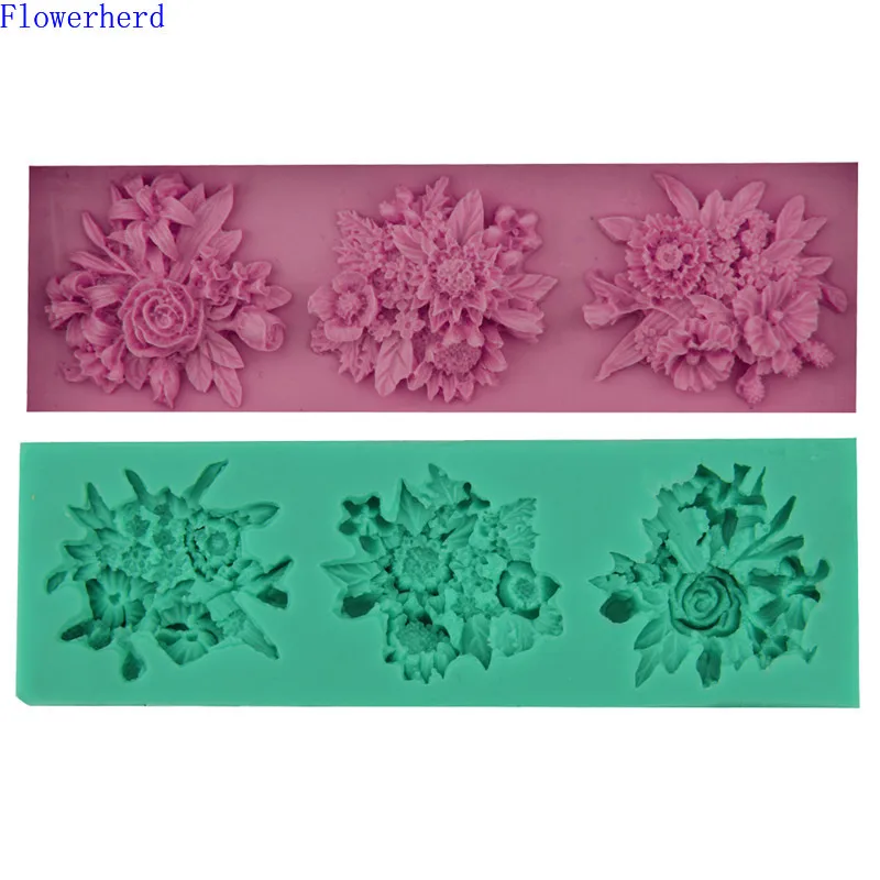 Gėlių Minkštas Pyragas Pelėsių Skysto Silikono Formos Ledo Plokštelėje Kepimo Įrankis 