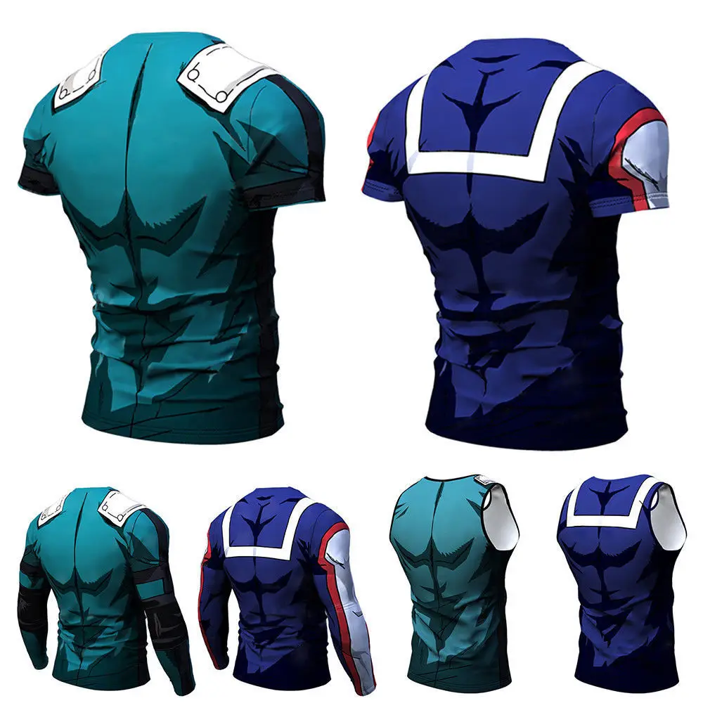 Naujas Mano Herojus akademinės bendruomenės Vyrų Vasaros marškinėliai Midoriya Izuku 3D Spausdinimo Mokyklos Kolegijos Stiliaus Boku no Herojus akademinės bendruomenės Marškinėliai Topai 4