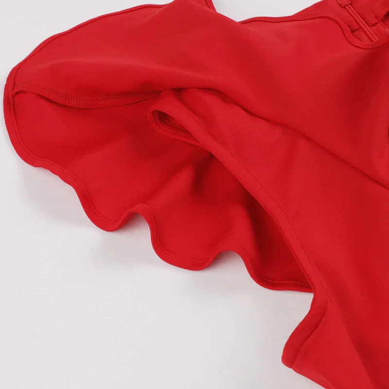 Tonval Lankas Kaklo Vintage Stiliaus Pynimas Armhole Moterys Raudonomis Suknelėmis Vasarą 2021 Ponios Rankovių Mielas Swing Midi Suknelė 4