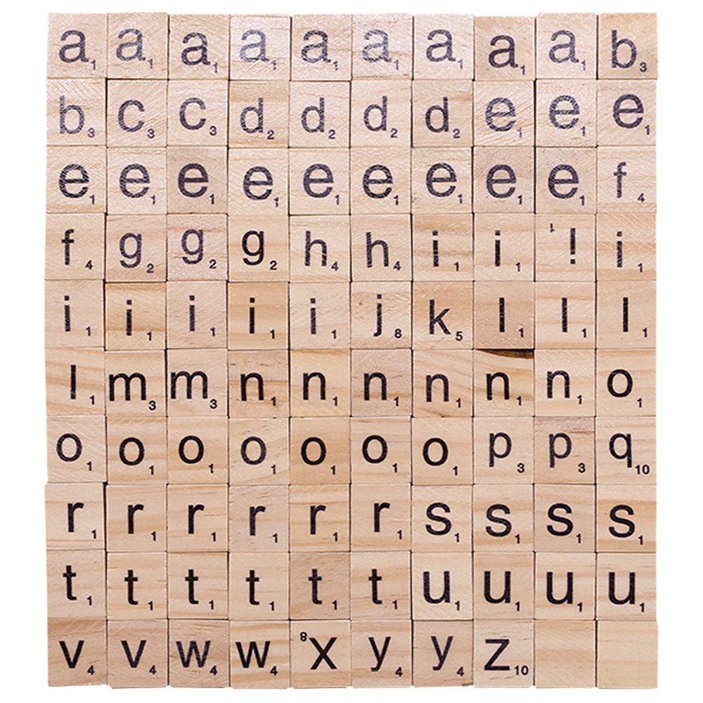 100vnt/daug Medinių Scrabble Raidžių Mediniai Abėcėlė Scrabble Juodos Raidės Ir Skaičiai Skaitmeninis Dėlionės Mediniai Žaislai Vaikams Džiaugtis 3