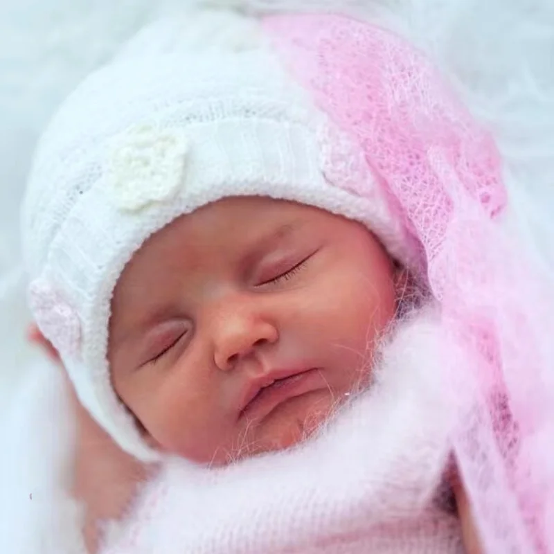 Nauja Bebe Reborn Baby Lėlės, Rinkiniai Žavinga Vinilo Nebaigtų Formų Rankų Darbo Žaislas Miego Mergina Minkšta 19 Colių 1