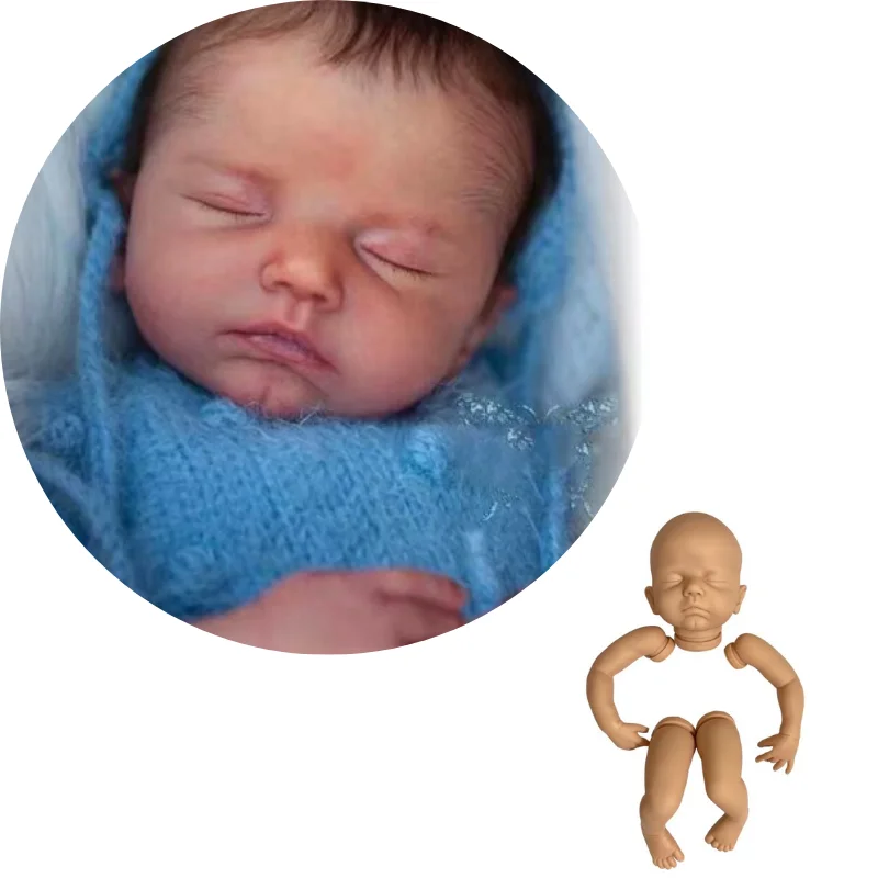 Nauja Bebe Reborn Baby Lėlės, Rinkiniai Žavinga Vinilo Nebaigtų Formų Rankų Darbo Žaislas Miego Mergina Minkšta 19 Colių 2