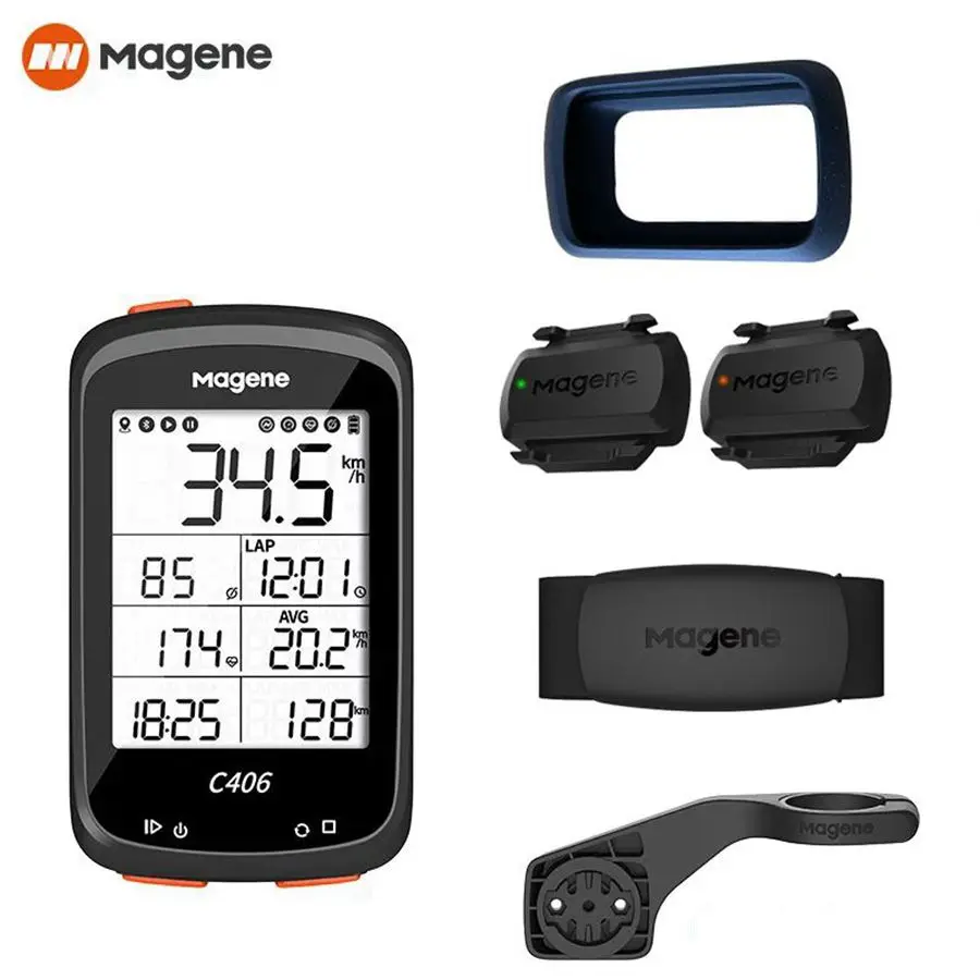 Magene-C406 smart kalnų dviratis kompiuteris, atsparus vandeniui, GPS, wireless, dviračių įranga duomenų APP, laisvas su apsaugine plėvele，Karšto pardavimo 0