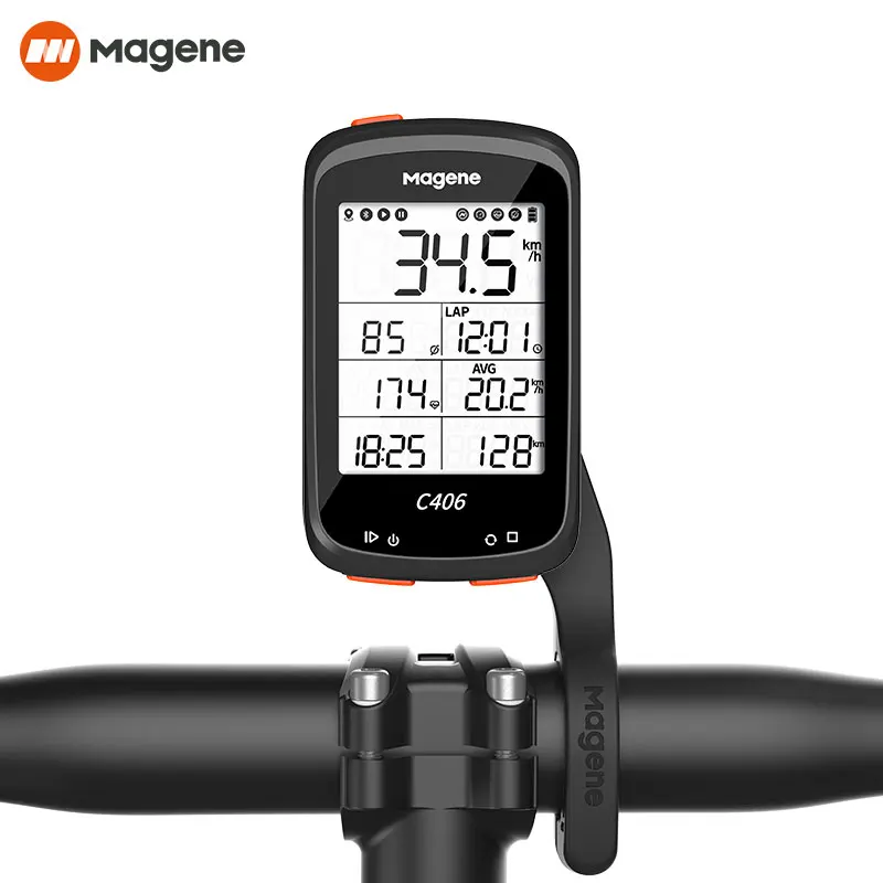 Magene-C406 smart kalnų dviratis kompiuteris, atsparus vandeniui, GPS, wireless, dviračių įranga duomenų APP, laisvas su apsaugine plėvele，Karšto pardavimo 1