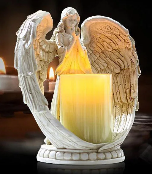 Elektroninių Angelas Žvakių Laikiklis Dervos Angelo statula, Vestuvių Dovana, Namų Biuro Apdailos Gimtadienio dovana mergaitėms namų dekoro 2
