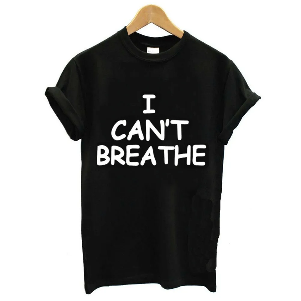Naujas Atvykimo Plius Dydis 4XL Vyrams trumpomis Rankovėmis Grafinis Tees Viršūnes aš negaliu Kvėpavimas Atspausdintas T-shirt 0