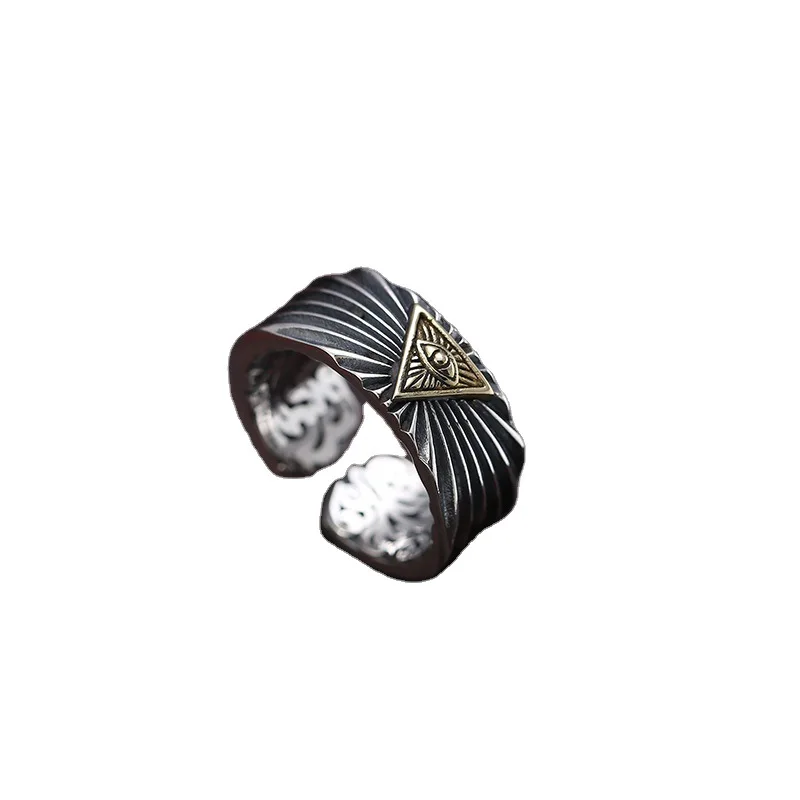 Golden Eye Horo Reguliuojamas Retro Žiedai Gotikos Akių Dievo Vyrai Žiedas Klubo Brolių Dovana Šaliai, Papuošalai, Aksesuarai, 0