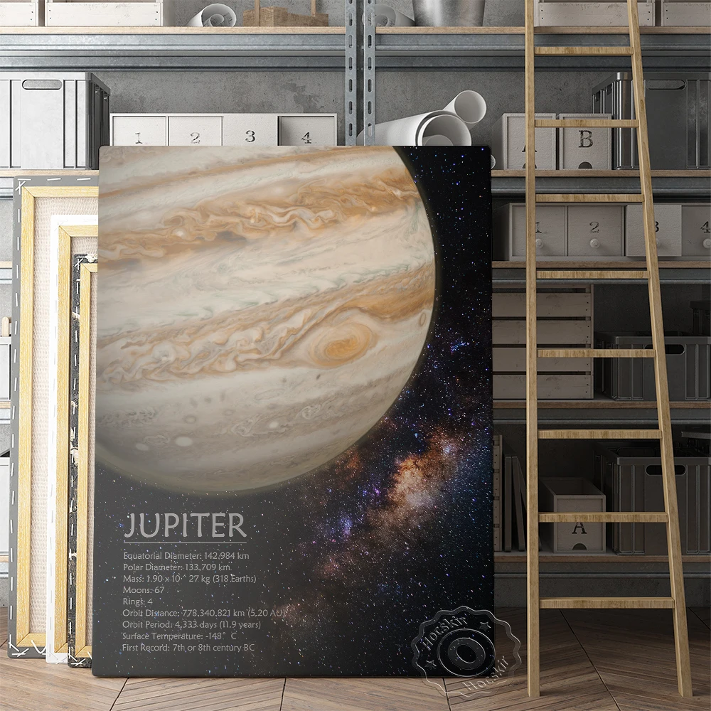 Saulės Sistemos, Žvaigždžių Plakatų, Jupiterio Planetos Išskirtinį Tapybos, Visata, Galaktika Sienų Dekoras, Skandinavijos Astronomijos Sienų Lipdukai 1