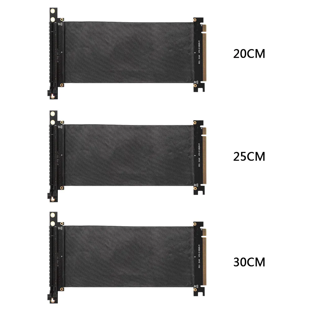 PCIe 3.0 16X ilgiklis Laido 90 Laipsnių PCI-E Express 16X į 16X Riser Card Lanksčios Juostelės Extender 20cm/25cm/30cm 5
