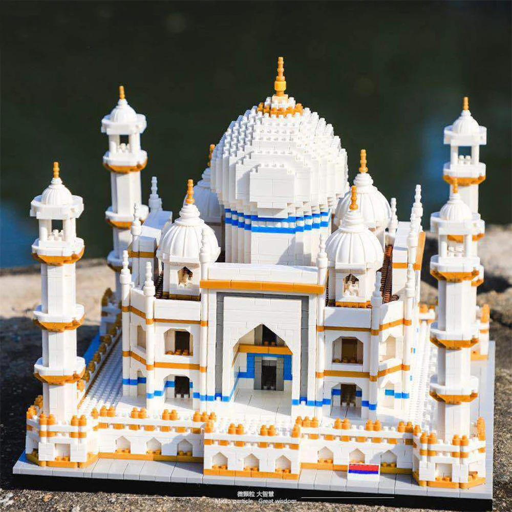 Idėjų Kūrėjas Ekspertų BALODY Taj Mahal 16067 4530PCS Ss Modulinių Plytų Pasaulyje Garsaus Architektūros Modelis Mini Buliding Blokai Žaislai 0