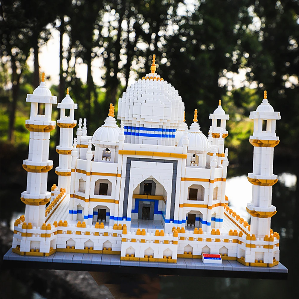 Idėjų Kūrėjas Ekspertų BALODY Taj Mahal 16067 4530PCS Ss Modulinių Plytų Pasaulyje Garsaus Architektūros Modelis Mini Buliding Blokai Žaislai 1