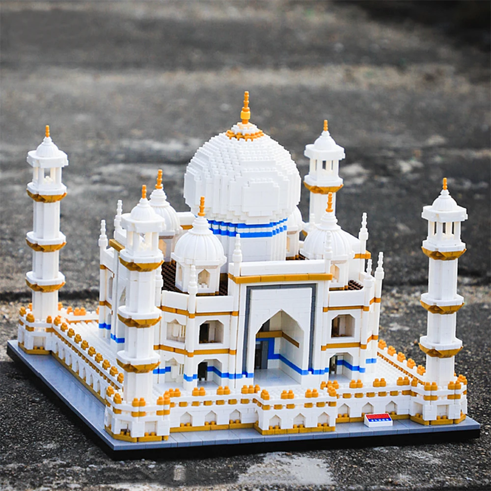 Idėjų Kūrėjas Ekspertų BALODY Taj Mahal 16067 4530PCS Ss Modulinių Plytų Pasaulyje Garsaus Architektūros Modelis Mini Buliding Blokai Žaislai 4