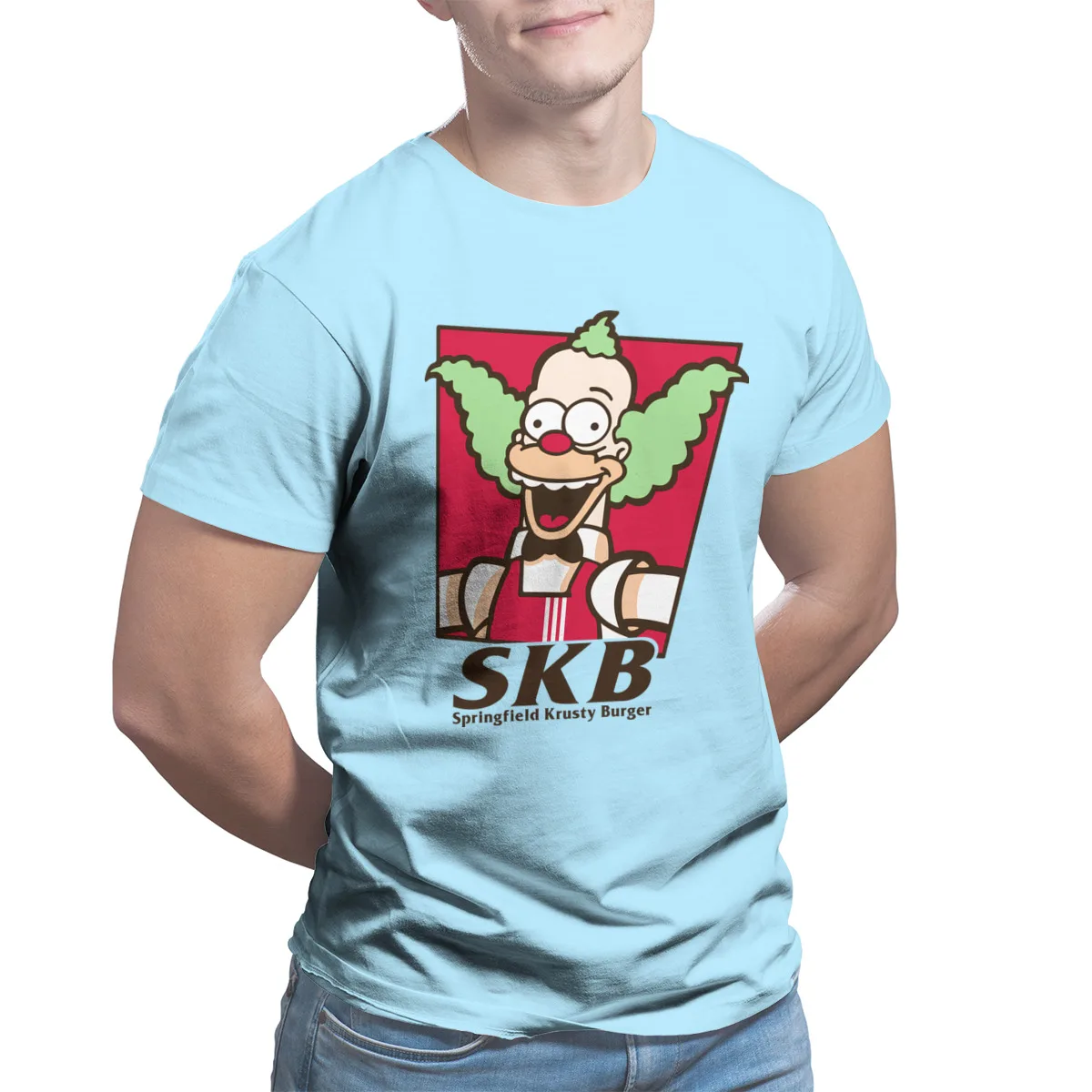 Springfield Krusty Burger Essentials Streetwear Apvalios Apykaklės Tshirts 79461 2