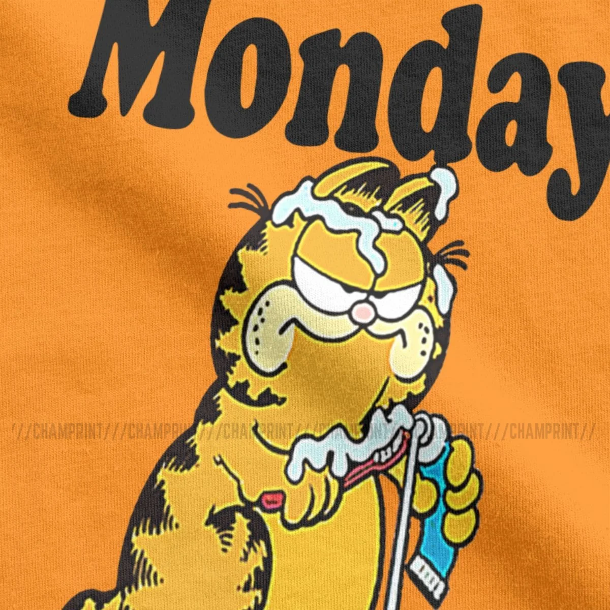 Vyrai, aš Nekenčiu pirmadieniais Garfildas Marškinėliai Animaciją Kačių Grynos Medvilnės Drabužių Mados Trumpas Rankovės Crewneck Tees 4XL 5XL T-Shirts 2