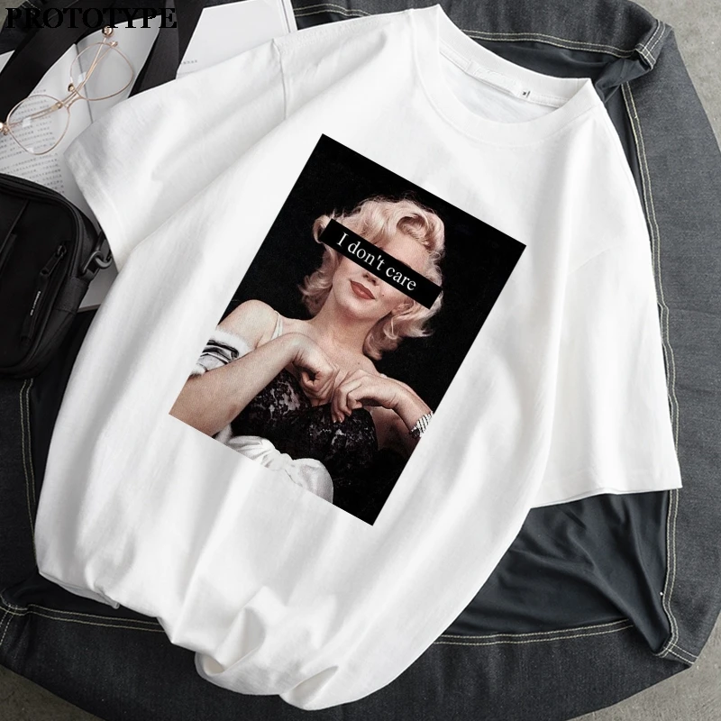 2021 Moterys T-Shirt Monla Lisa Atspausdintas t-shirt Moterų Ulzzang Estetinės T-Marškinėliai su trumpomis rankovėmis Harajuku Viršūnes Negabaritinių t-shir 5