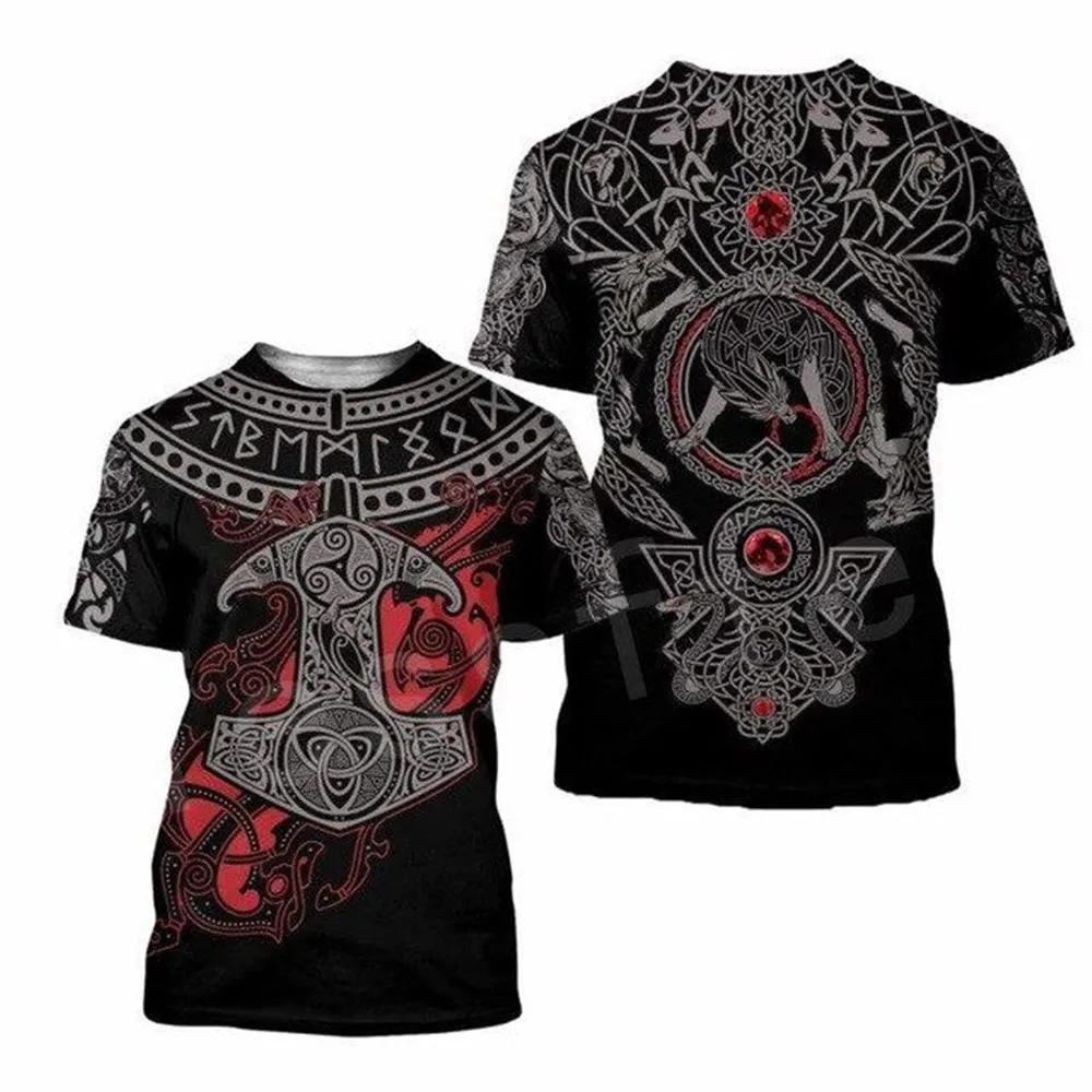 2021 m. Vasarą Naujas Vyrų Viking 3dt Marškinėliai Spausdinimas Drabužių, Karšta Tendencija Punk T-shirt Harajuku Vyrų Viršų 1