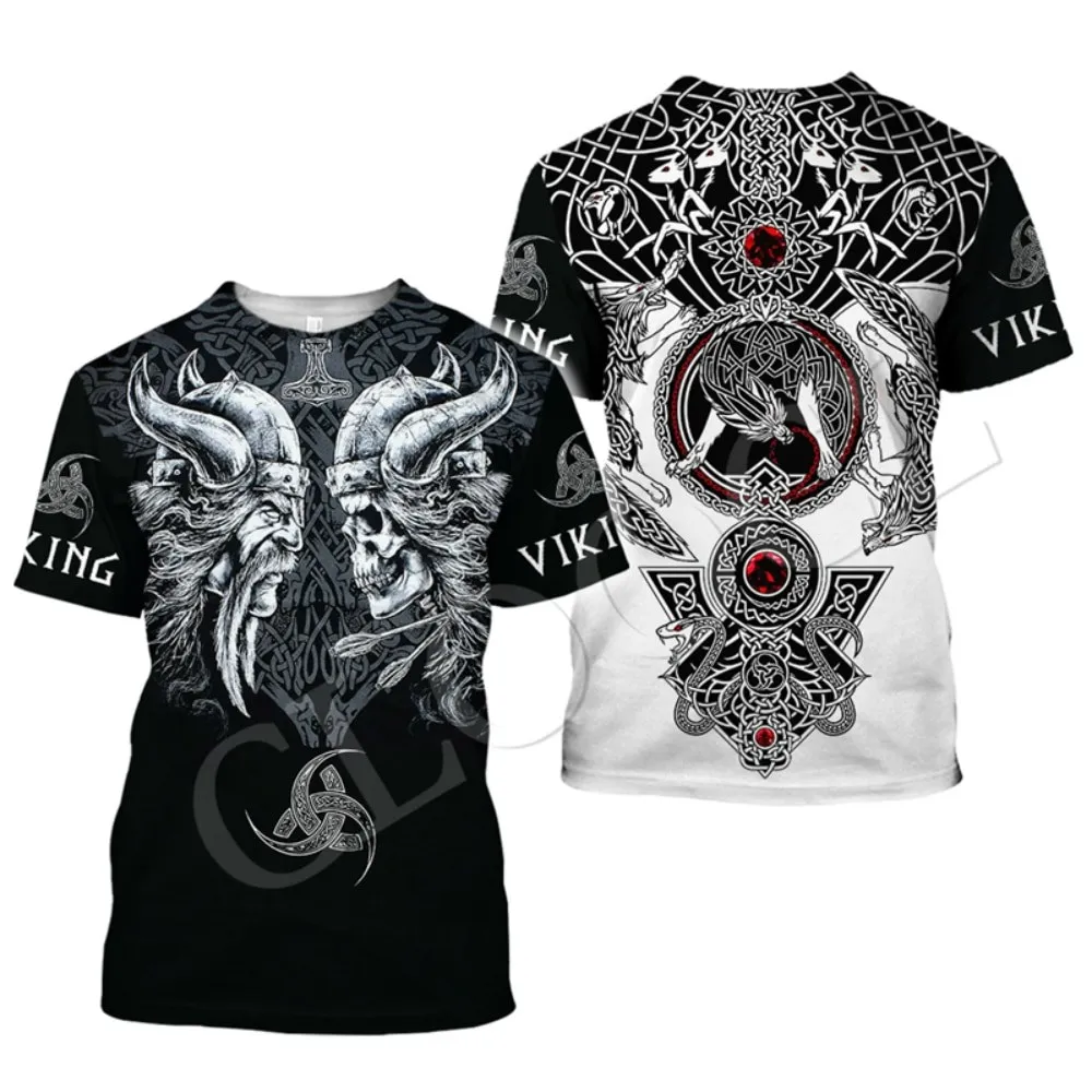 2021 m. Vasarą Naujas Vyrų Viking 3dt Marškinėliai Spausdinimas Drabužių, Karšta Tendencija Punk T-shirt Harajuku Vyrų Viršų 3