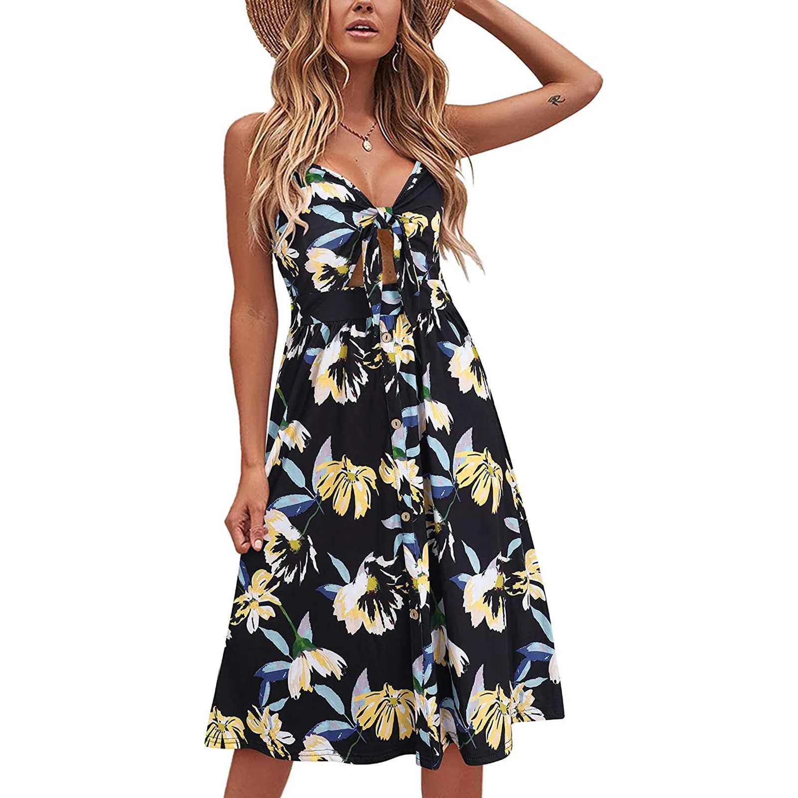 Moterų Diržas Bakas Suknelė Gėlių Spausdinti Rankovių Elegantiškas Paplūdimio Suknelės Vasaros Suknelė Sukienka Платье 2021 1