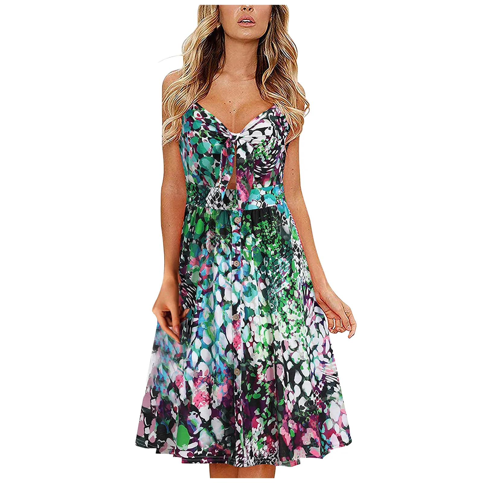 Moterų Diržas Bakas Suknelė Gėlių Spausdinti Rankovių Elegantiškas Paplūdimio Suknelės Vasaros Suknelė Sukienka Платье 2021 4