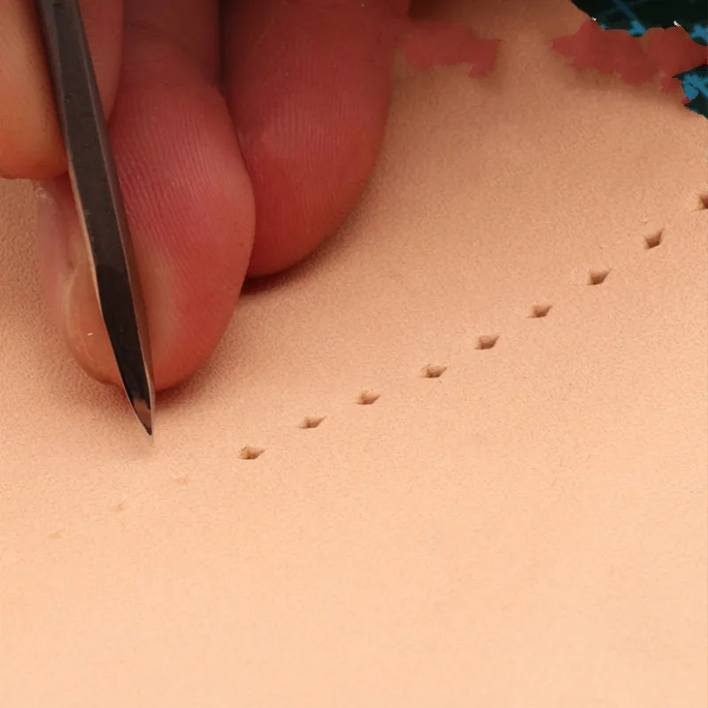 Keičiamų rombo Formos Siūlėmis Yla nustatyti Odos perforacija Siuvimo punch odos hole punch siuvimo priemonės leathercraft 4