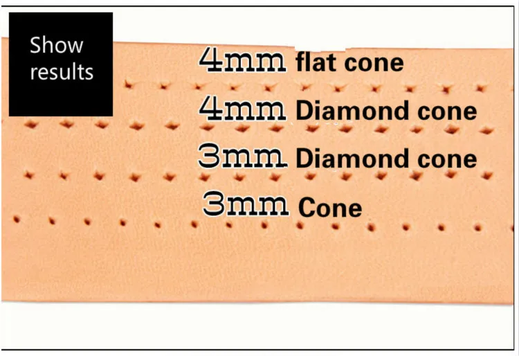 Keičiamų rombo Formos Siūlėmis Yla nustatyti Odos perforacija Siuvimo punch odos hole punch siuvimo priemonės leathercraft 5